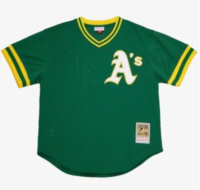 Camiseta de béisbol Mitchell & Ness Oakland A's #44 nueva para hombre tallas $100 Foto 1 de 3