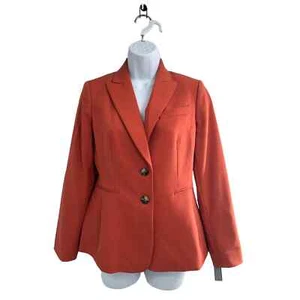 Tahari ASL Terracotta Peak Lapel Blazer Jacket 2P - Picture 1 of 11