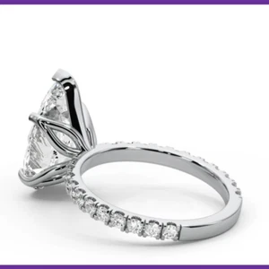 IGI Certified 2.50 Ct F VS2 Pear Cut Lab Diamond Engagement Ring 18K White Gold - Picture 1 of 11