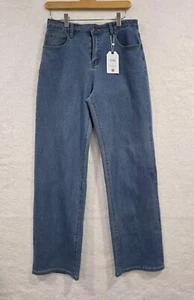 Nimin Women's Loose Baggy Jeans Size Medium Blue Straight Medium Wash Pants 14 - Picture 1 of 10