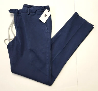 $445 New PT TORINO CASHMERE STRETCH TROUSER Pants Men's 38 Slim Fit EU 54 Blue - Image 1 of 4