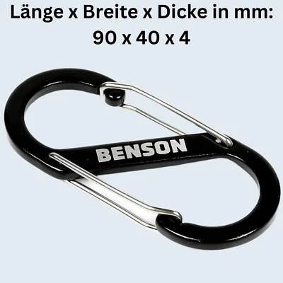 Karabinerhaken Metall Karabiner Schnapphaken Doppelkarabiner Schlüsselanhänger - Bild 1 von 4