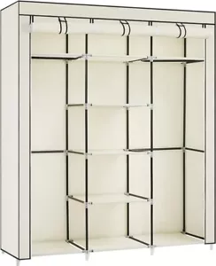 Tragbarer Kleiderschrank Platzsparender Modularer Kunststoffschrank mit Türen - Bild 1 von 11