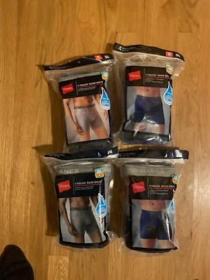 Calzoncillos boxer Hanes 4pk SIN ETIQUETAS cómodos suaves con cintura flexible - medianos Foto 1 de 3