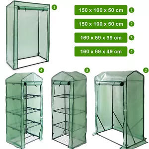 4 Tier Mini Greenhouse Outdoor Garden Plants Grow Green House with PVC Cover - Picture 1 of 23