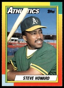 1990 Topps Traded #43T Steve Howard RC Oakland Athletics Rookie Baseballkarte - Bild 1 von 4