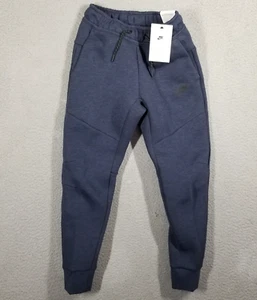 Nike Sportswear Tech Fleece Big Kids Pants Small Obsidian Heather/Black HV5869 - Picture 1 of 13