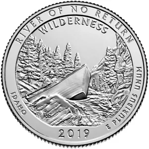 2019 D River Of No Return Idaho State Quarter unzirkuliert aus USA postfrisch - Bild 1 von 6