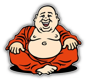 "Decalcomania adesivo paraurti auto cartoni animati Buddha 5"" x 5" - Foto 1 di 1