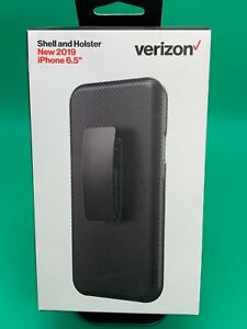 Verizon OEM Shell Holster Combo Case w/ Clip for iPhone 11 Pro Max 6.5" - Black