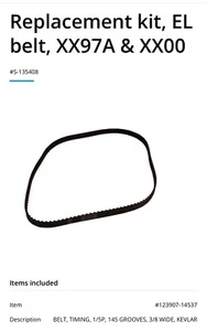 Sea Tel #S-135408 Replacement kit, EL belt, XX97A & XX00 Belt # 123907-14537 - Imagen 1 de 2
