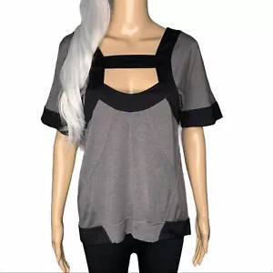 Marc by Marc Jacobs Silk Gray Top Sweetheart Neckline Size Small - Picture 1 of 7