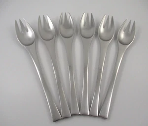 6 tenedores de ensalada Dansk ODIN Alemania cubiertos de acero inoxidable satinado - Imagen 1 de 5