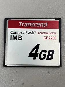4GB Transcend Industrial CF CompactFlash w/ fast SLC memory CF220I - Picture 1 of 3