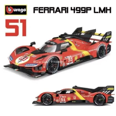 Ferrari 499P 51 24h Le Mans 2023 Scala 1:18 Burago Da Collezione Con Vetrina New - Immagine 1 di 3