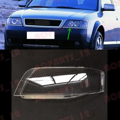 Faro lateral izquierdo lente transparente PC + pegamento para Audi A6 S6 RS6 2003-2004 Foto 1 de 4