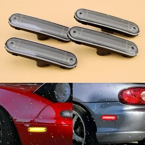 Clear Lens Front & Rear LED Side Marker Lights Fit For Mazda MX-5 Miata 1990-05 - Picture 1 of 8
