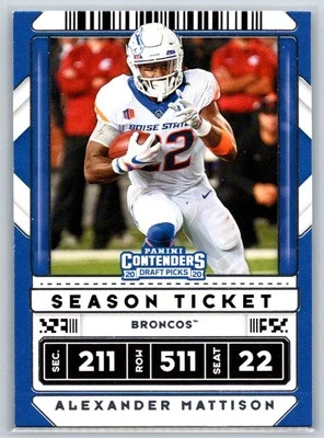 2020 Panini Contenders Draft Picks #4 Alexander Mattison - Image 1 of 2