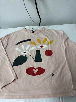 Autêntica camiseta rosa Sonia Rykiel Paris para meninas S10 - Imagem 1 de 4