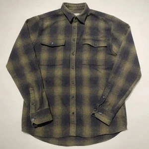 Les Deux Mens Overshirt Large Plaid Check Wool Blend Shacket Chore Oi Polloi - Picture 1 of 8