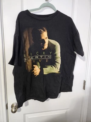 VTG RICKY MARTIN LIVEN LA VIDA LOCA TOUR SHIRT 1999 DOUBLE SIDED T SHIRT - XL  - Image 1 of 4