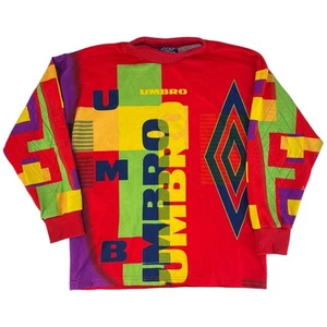 Vintage 1996 England Umbro Goalkeeper Patterned Football Shirt Youth 85-90cms - Bild 1 von 15
