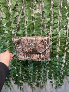 Ivanka Trump Evening clutch shoulder bag rectangular snakeskin like - Picture 1 of 5