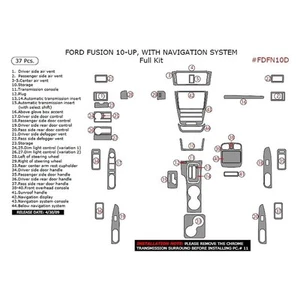 For Ford Fusion 10-12 Remin Real Walnut Burl Wood Full Dash Kit 37 Pcs - Picture 1 of 3