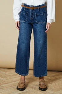 Oasis Mid Wash Cropped Jeans Womens Daywear Jeans - Picture 1 of 4