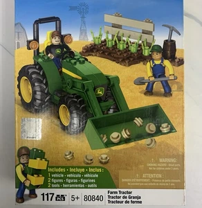 Mega Bloks John Deere Farm Tractor 117 Pieces #80840 Sealed - Picture 1 of 3