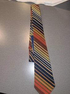 NUEVO POLO RALPH LAUREN Corbata Vintage Inspirada Multicolor Rayas HECHA A MANO ITALIA - Imagen 1 de 8