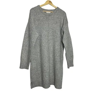 Shop the Mint Gray Marled Knit Crew Neck Long Sleeve Sweater Dress XL - Picture 1 of 6