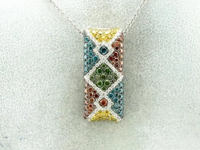 Colgante de diamantes blancos Le Vian de 1 3/8 quilates en oro blanco de 14 k Foto 1 de 4