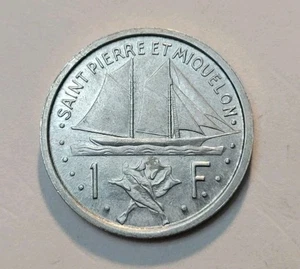 1948 (UNC) Saint-Pierre and Miquelon 1 Franc World Coin - Picture 1 of 2
