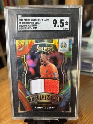 2020 Panini Select UEFA EURO TR-MD Memphis Depay Tie Dye Prizm 9/25 - SGC 9.5 - Image 1 of 2
