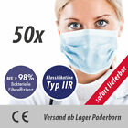 50x Mundschutz Schutzmaske Gesichtsschutz Mund Nasen 3-lagig Einweg Hygienemaske