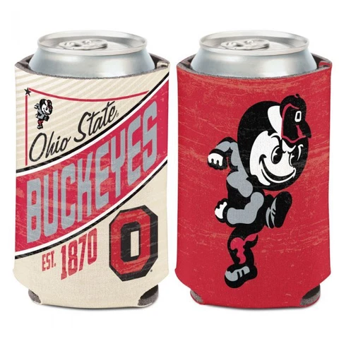 OHIO STATE BUCKEYES CLASSIC BRUTUS SOFT FOAM CAN BOTTLE COOZIE KOOZIE COOLER Cover