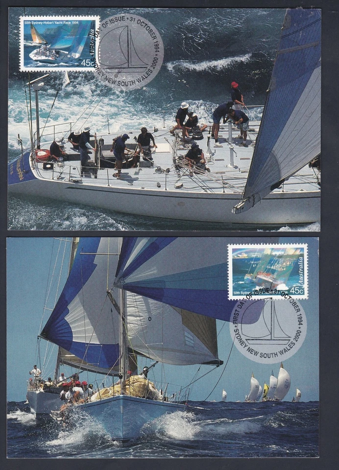 50th Sydney to Hobart 1994 carrera de yates sello decimal maxicard conjunto nuevo #110 Foto 1 de 1