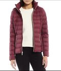 Michael Kors Packable Down Jacket Puffer Coat Hooded Dark Ruby Small