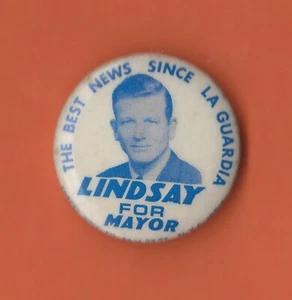1965 John Lindsay - 1.25" / New York City Mayoral Campaign Button(Pin01) - Picture 1 of 2