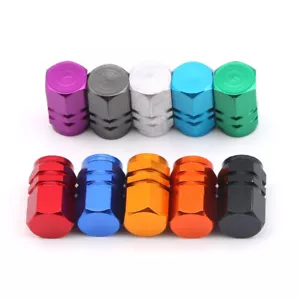 Tappi Per Valvole Per Pneumatici Per Auto In Alluminio Da 4 Pezzi Copristelo + - Picture 1 of 24