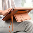 For iPad Air 9.7" 6th 7th 8th 10.2" Pro 11 12.9 Leather Fold Stand Case w/ Strap