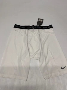 New Nike Pro Compression Shorts White XXL Men's A74 - Picture 1 of 8