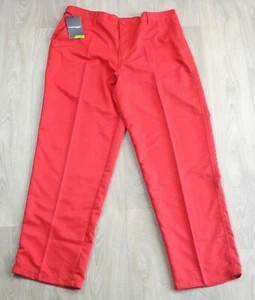 Dunlop Golf Trousers Men's 38W 31L Regular Bright Red Summer Spring Casual BNWT. - Picture 1 of 17