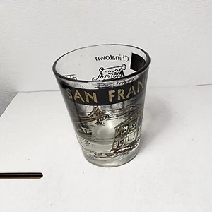 SAN FRANCISCO Golden Gate Bridge Chinatown Cable Car SHOT GLASS  - Picture 1 of 7