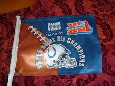 INDIANAPOLIS COLTS SUPER BOWL 41 CHAMP CAR WINDOW FLAG 11" X 14"  NEW 2 SIDE