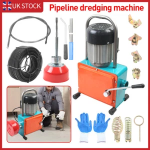 Drain Cleaner Pipe Cleaning Machine Sewer Dredge With 16mm Drill Bit Set 1000W - Picture 1 of 11