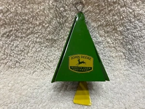 Custom Made Metal Triangle John Deere Green Christmas Ornament Bell 3” tall - Picture 1 of 4