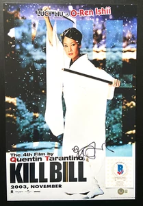 LUCY LIU SIGNED KILL BILL 12X18 MOVIE POSTER PHOTO O-REN ISHII TARANTINO BAS - Picture 1 of 2
