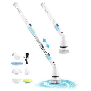 Faltbares elektrisches Spin-Scrubber-Werkzeug mit 450 U/min, mit 5 Bürstenköpfen - Bild 1 von 8